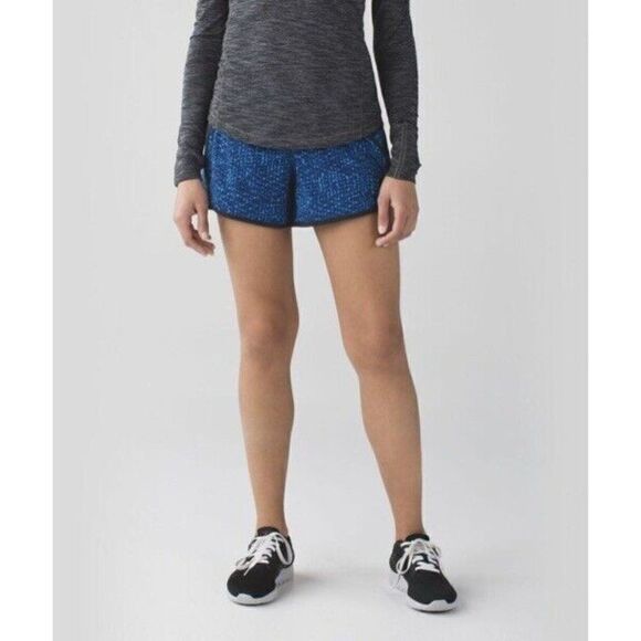 Lululemon Tracker Short III Samba Snake Kayak Blue Hero Size 6 W7D51S workout - Picture 7 of 12